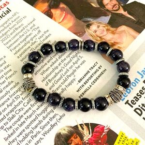 Beaded sparkling stretch bracelet